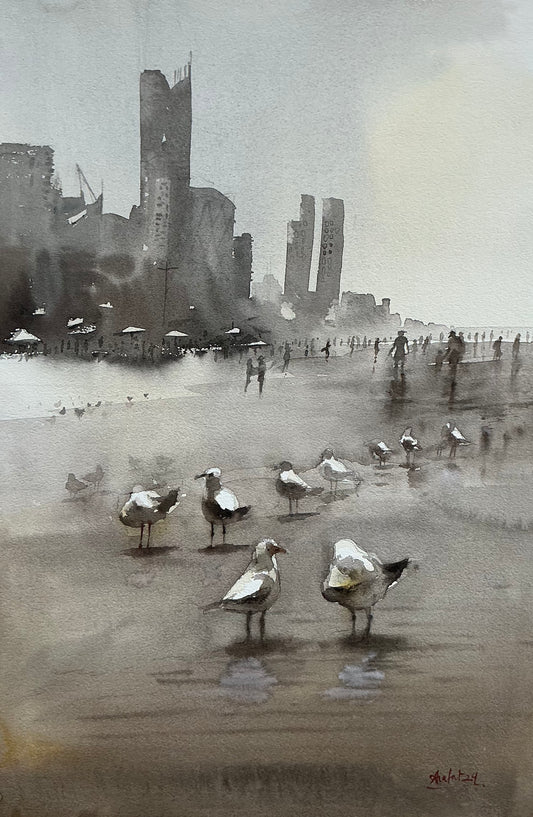 Seagulls on the Beach