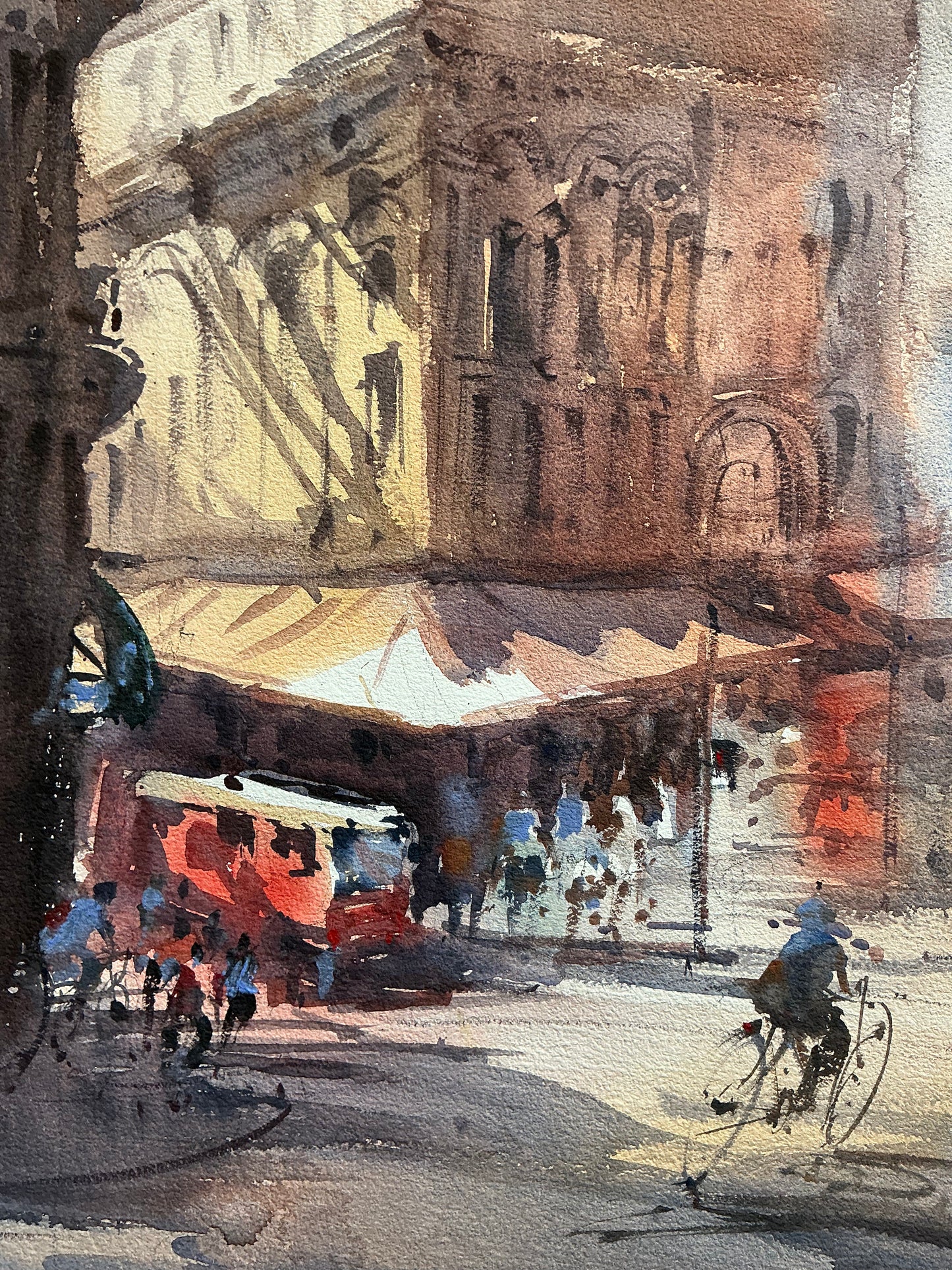 The Red bus of Town Hall Sydney