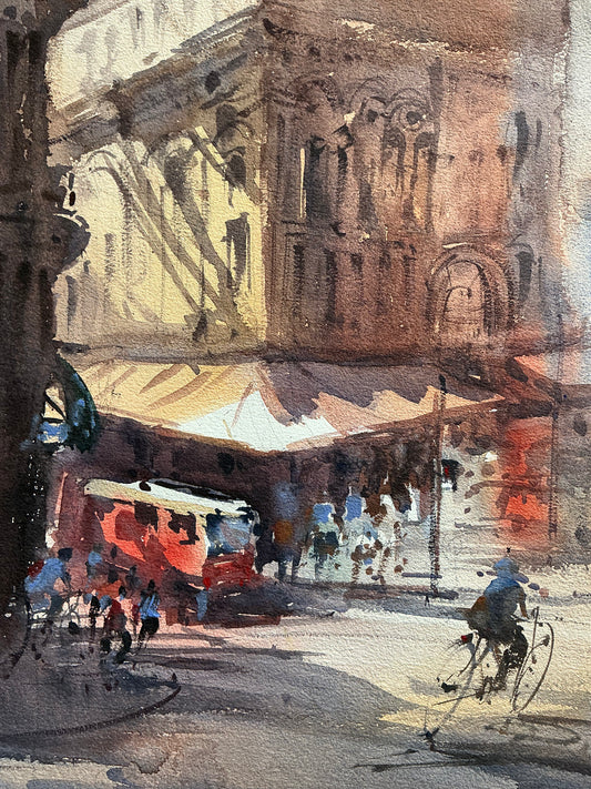 The Red bus of Town Hall Sydney